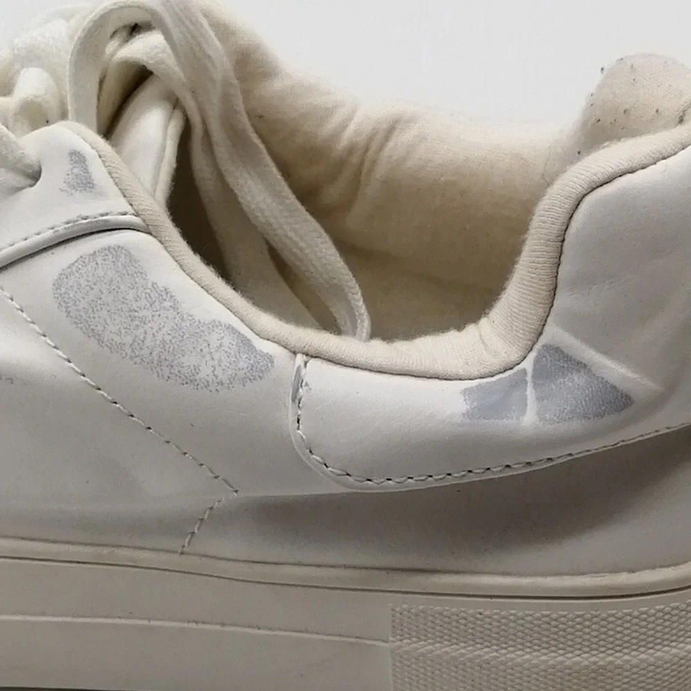 Soda Shoes Womens White 9 Platform Sneaker Faux Leather Walking Comfort‎